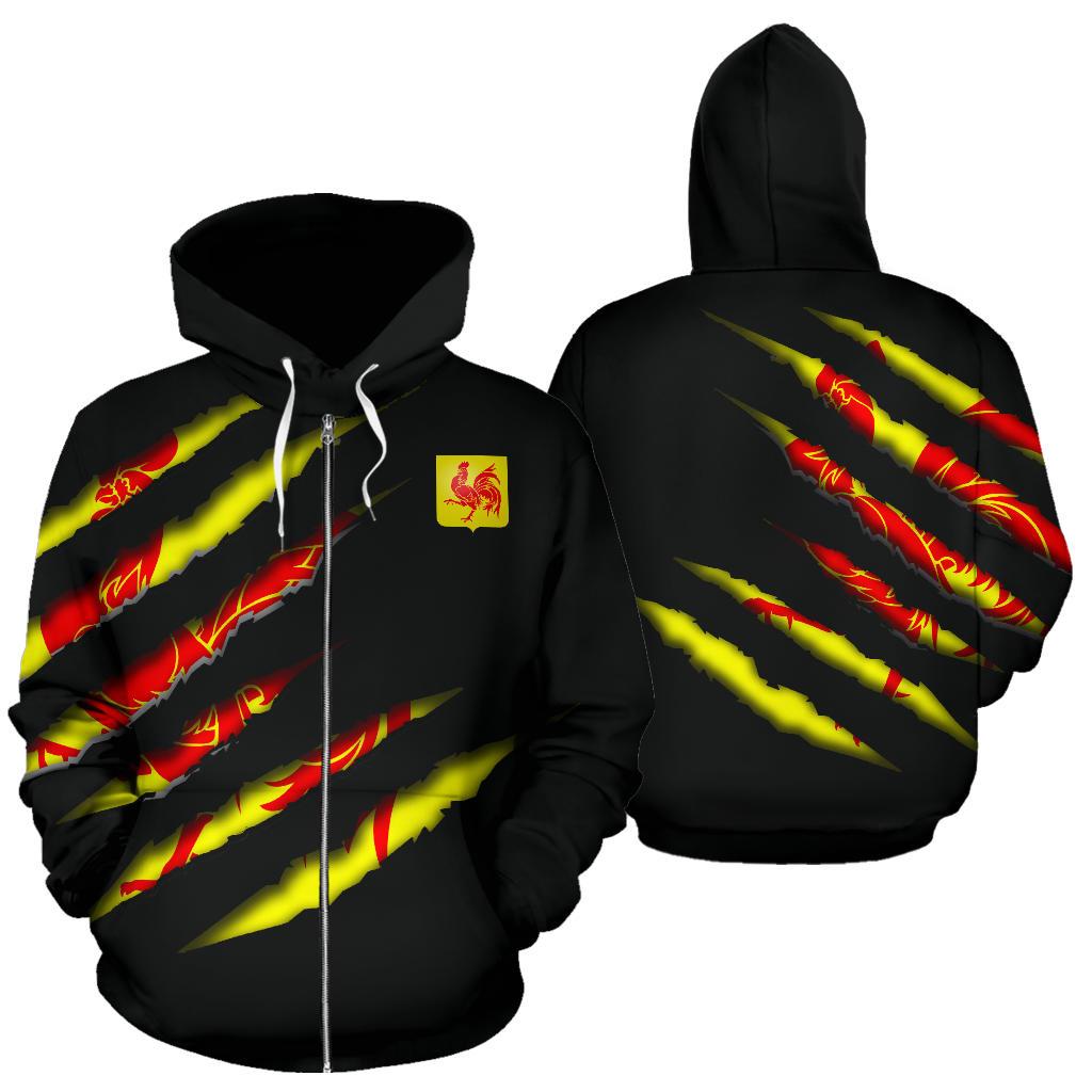 Wallonia All Over Zip up Hoodie Inside Me - Polynesian Pride