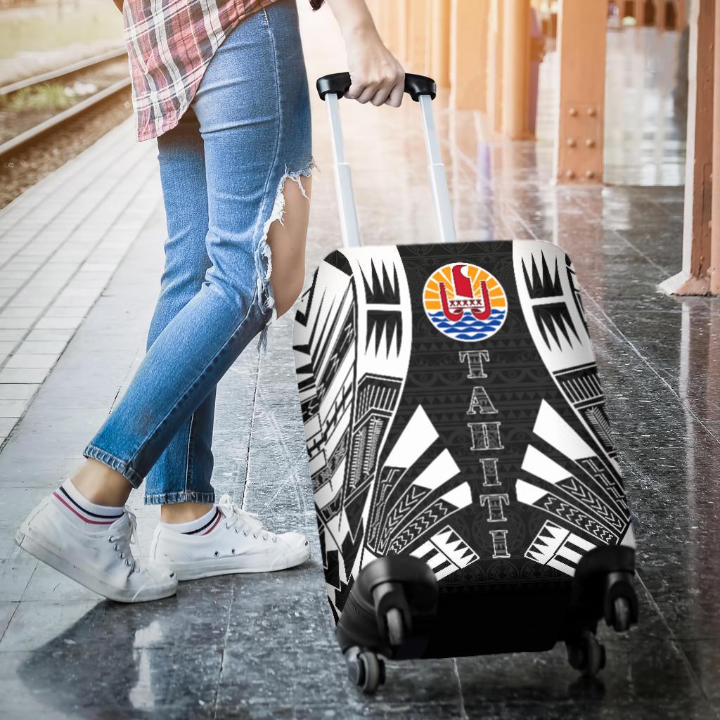 Tahiti Luggage Cover - Polynesian Tattoo Black - Polynesian Pride