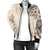 Cook Islands Women's Bomber Jacket - The Beige Hibiscus - Polynesian Pride