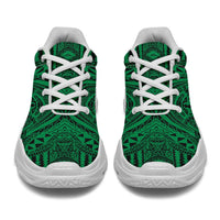 Polynesian Symmetry Green Chunky Sneakers - Polynesian Pride