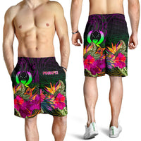 Pohnpei Men's Shorts - Summer Hibiscus - Polynesian Pride