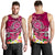 Tahiti Custom Personalised Men's Tank Top - Turtle Plumeria (Pink) Pink - Polynesian Pride