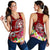 Tonga Custom Personalised Women's Racerback Tank - Turtle Plumeria (Red) - Polynesian Pride