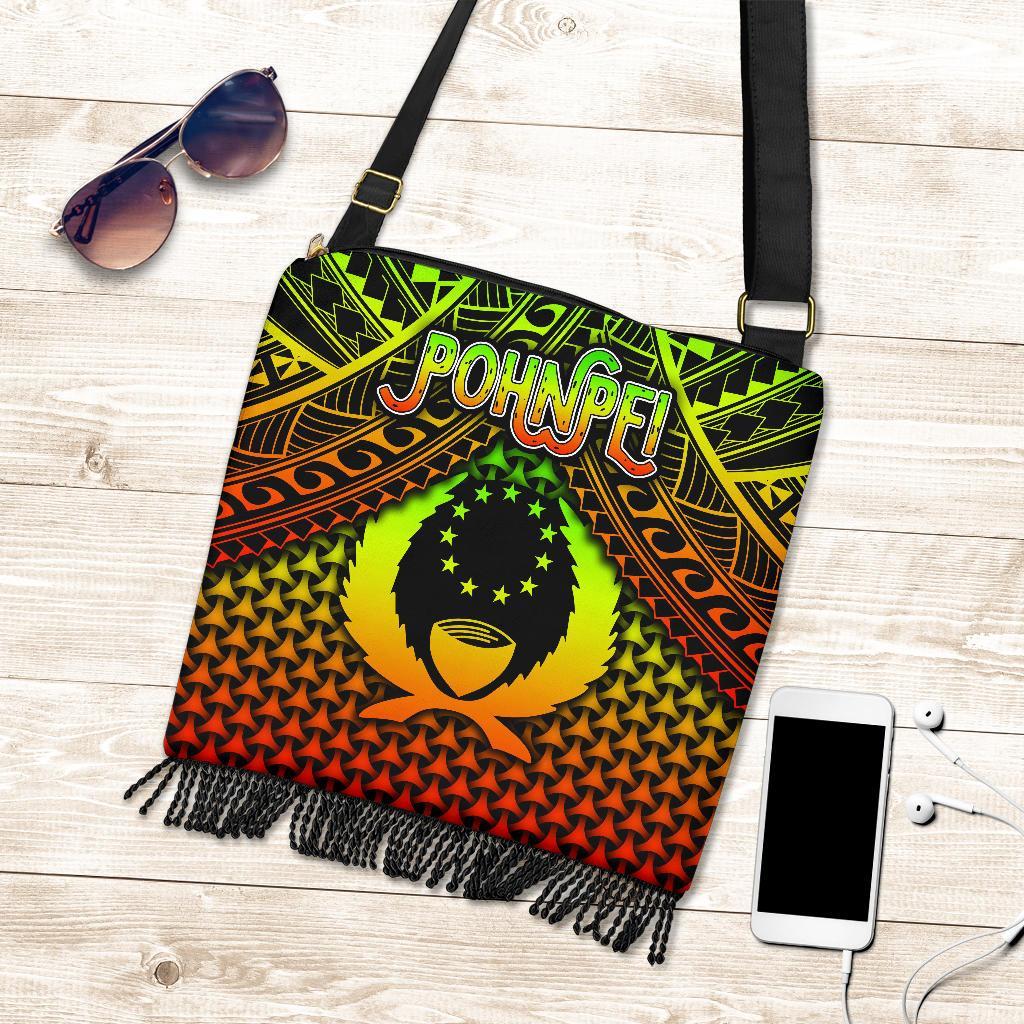 Polynesian Pohnpei Boho Handbag - Reggae Vintage Polynesian Patterns One Style One Size Reggae - Polynesian Pride