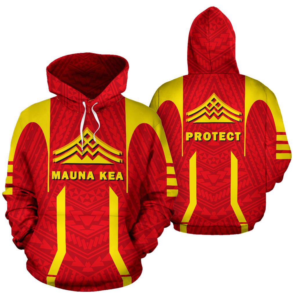 Hawaii Polynesian Mauna Kea Hoodie Unisex Red - Polynesian Pride