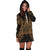 New Caledonia Polynesian Hoodie Dress Map Gold - Polynesian Pride