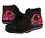 Hawaii High Top Shoes - Kanaka Maoli With Hibiscus On Polynesian Patterns (RED) - Polynesian Pride