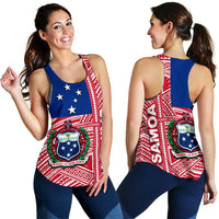 Samoa Flag Polynesian Women's Racerback Tank - Polynesian Pride