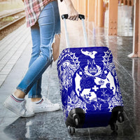 Tonga Polynesian Luggage Covers Map Blue - Polynesian Pride