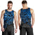 Tonga Polynesian Tank Top (Men) - Blue Turtle Flowing - Polynesian Pride