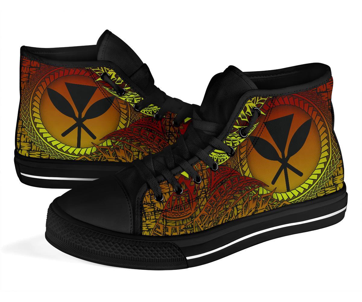 Hawaii High Top Shoes - Polynesian Circle Pattern - Polynesian Pride