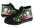 Nauru High Top Shoes White - Turtle Plumeria Banana Leaf - Polynesian Pride