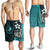 Yap Micronesian Men's Shorts Turquoise - Turtle With Hook Turquoise - Polynesian Pride