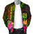 Polynesian Hawaii Polynesian Men's Bomber Jacket - Hibiscus and Banana Leaves - Polynesian Pride