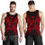 Tonga Polynesian Men Tank Top Map Red - Polynesian Pride