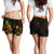 Yap Polynesian Women's Shorts - Turtle With Blooming Hibiscus Reggae - Polynesian Pride