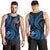 Polynesian Hawaii Men Tank Top - Blue Plumeria BLUE - Polynesian Pride