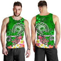 Samoa Men's Tank Top - Turtle Plumeria (Green) - Polynesian Pride