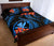 Polynesian Hawaii Quilt Bed Set - Blue Plumeria - Polynesian Pride