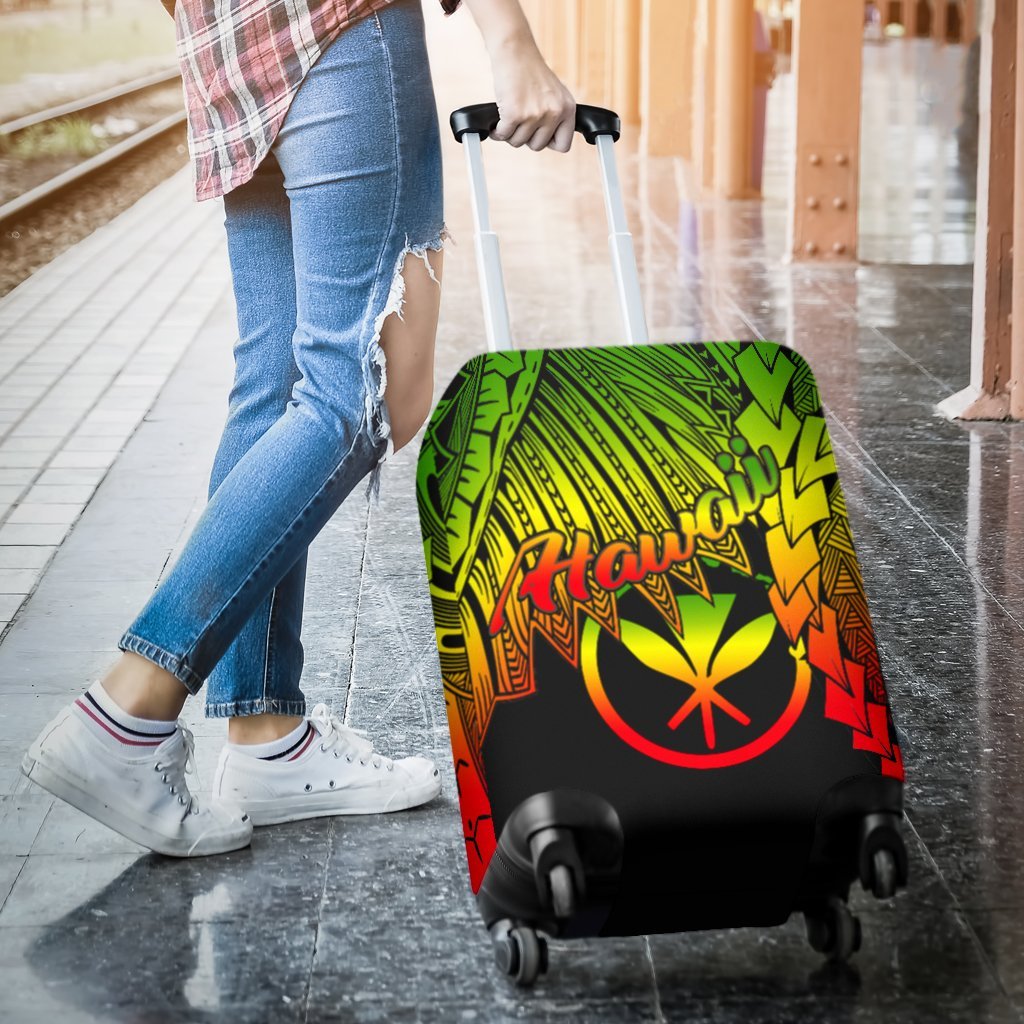 Polynesian Hawaii Luggage Covers - Tribal Wave Tattoo Reggae - Polynesian Pride