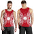 Marshall Islands Polynesian Men Tank Top Map Red White - Polynesian Pride