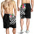 Polynesian Samoa Men's Shorts - Summer Plumeria (Black) - Polynesian Pride