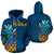 Hawaii Aloha Pineapple All Over Zip up Hoodie Unisex Blue - Polynesian Pride