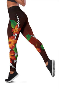 Kanaka Hibiscus Poly Leggings - Polynesian Pride