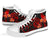 Tonga Polynesian High Top Shoes - Red Plumeria - Polynesian Pride