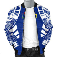 Cook Islands Men Bomber Jackets - Polynesian Tattoo Flag - Polynesian Pride
