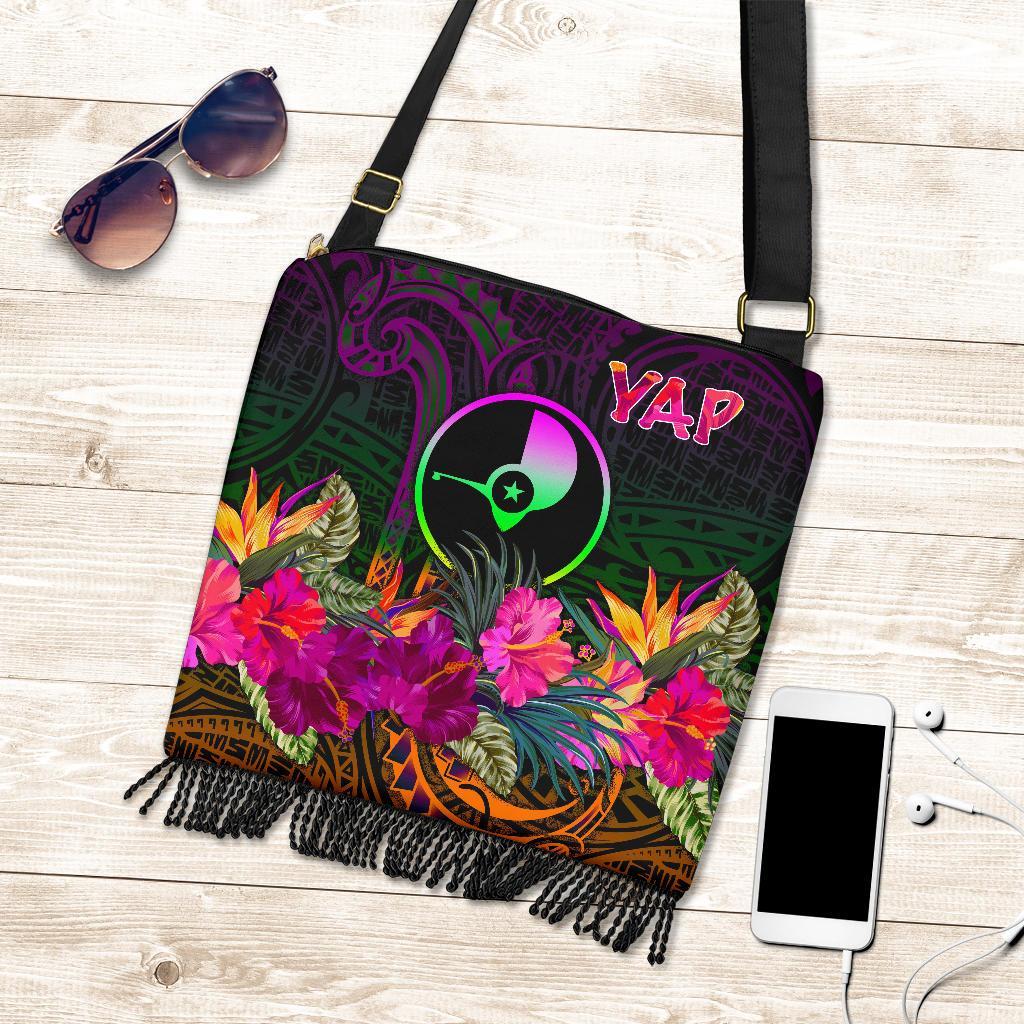 YAP Crossbody Boho Handbag - Summer Hibiscus One Style One Size Reggae - Polynesian Pride