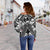 Guam Polynesian Women's Off Shoulder Sweater - Guam White Seal with Polynesian Tattoo Ver 01 - Polynesian Pride