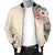 Fiji Men's Bomber Jacket - The Beige Hibiscus - Polynesian Pride