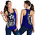 Chuuk Micronesia Women's Racerback Tank Blue - Turtle With Hook Blue - Polynesian Pride