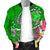 Hawaii Men's Bomber Jacket - Turtle Plumeria Polynesian Tattoo Green Color - Polynesian Pride