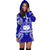 Samoa Polynesian Hoodie Dress Map Blue - Polynesian Pride