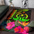 Vanuatu Polynesian Area Rug - Hibiscus and Banana Leaves - Polynesian Pride