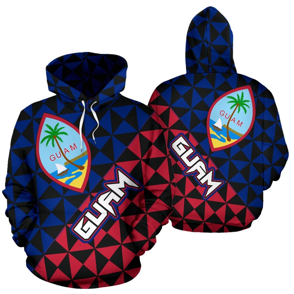 Guam Hoodie Guam Coat of Arms New Style Unisex Black - Polynesian Pride