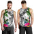 Yap Men's Tank Top White - Turtle Plumeria Banana Leaf - Polynesian Pride