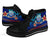 American Samoa Custom Personalised High Top Shoes Blue - Vintage Tribal Mountain - Polynesian Pride