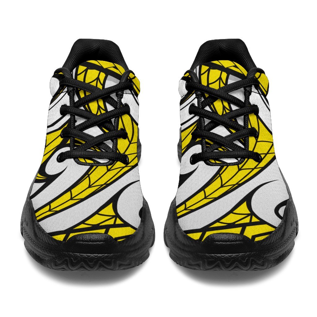 Polynesian Maori Ethnic Ornament Yellow Chunky Sneakers - Polynesian Pride