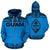 Guam All Over Zip up Hoodie Polynesian Blue and Black Unisex Blue And Black - Polynesian Pride