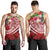 Polynesian American Samoa Men's Tank Top - Summer Plumeria (Red) - Polynesian Pride