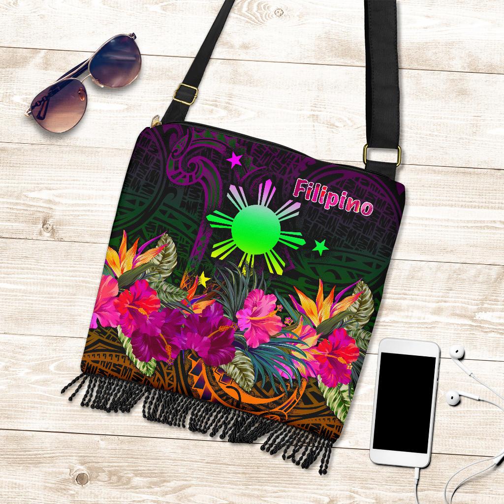 The Philippines Crossbody Boho Handbag - Summer Hibiscus One Style One Size Reggae - Polynesian Pride