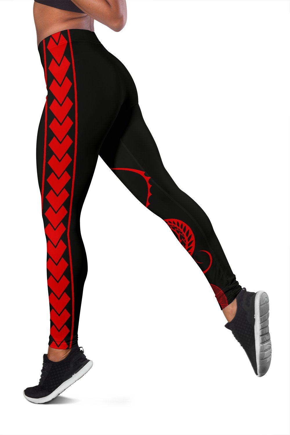 Hawaii Polynesian Leggings - Felicity Style - Red AH - Polynesian Pride