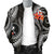 Chuuk Micronesian Men Bomber Jacket - Black Plumeria - Polynesian Pride