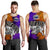 Samoa Men's Tank Top - Warrior Style Polynesian Patterns Orange - Purple - Polynesian Pride