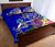 Tahiti Custom Personalised Quilt Bed Set - Turtle Plumeria (Blue) - Polynesian Pride