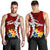 Tonga Polynesian Men's Tank Top - Tribal Wave Tattoo Flag Color Red - Polynesian Pride