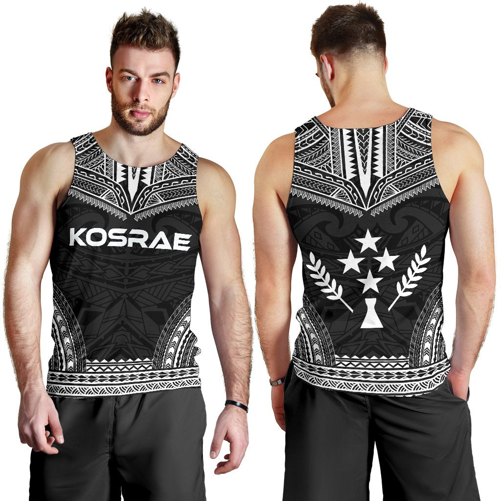 Kosrae Men's Tank Top - Polynesian Chief Black Version - Polynesian Pride